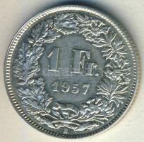 Svájc 1957. 1Fr Ag T:2/3 kis ph.