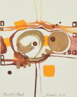 Krnács Ágota (1976-): Muscat Ottonel. Akvarell, papír, jelzett. Üvegezett klipsz keretben. 13x10 cm