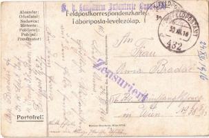 1916 WWI Austro-Hungarian K.u.K. military art postcard, Christmas greeting s: K. A. Wilke + "K....