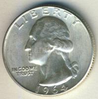 USA 1964D 1/4$ Ag "Washington" T:2/2+