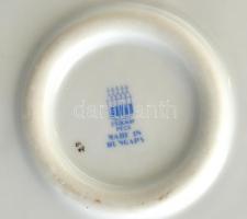 Zsolnay nagyméretű kézzel festett porcelán szalonnázó juhász szobor, jelzett, hibátlan, 32 cm