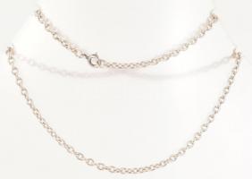 Ezüst(Ag) ovális szemű anker nyaklánc, jelzett, h: 44 cm, nettó: 8,4 g