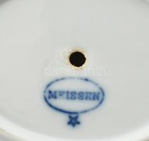 Meissen szószos tál, porcelán, mázalatti kobaltkék hagymavirág mintával, jelzett: csillagos Meissen,...