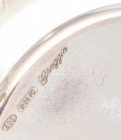 Ezüst(Ag) sétáló gyertya/mécsestartó, jelzett, d: 10,5 cm, nettó: 77 g