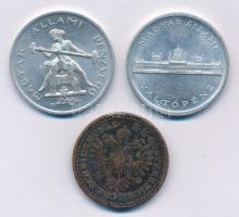 Vegyes: 1851G 3kr Cu + Iván István (1905-1968) 1948. június 11. "Magyar Állami Pénzverő - Budap...