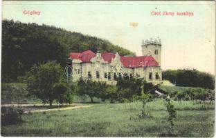 1910 Körösgégény, Gégény, Gheghie; Gróf Zichy kastélya / castle (EK)