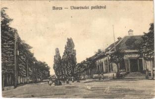 1926 Barcs, utca és patika, gyógyszertár (EK)