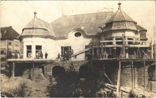 1913 Budapest II. Törökvész, Schneider villa építés közben. Fillér utca 53 (Rókushegyi Lépcső 2.), Hatschek Emil photo (EK)