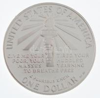 Amerikai Egyesült Államok 1986S 1$ Ag Szabadásg szobor - Ellis Island T:PP fo. USA 1986S 1 Dollar Ag Liberty Statue - Ellis Island C:PP spotted Krause KM#214