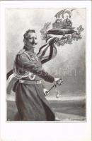 Kaiser Wilhelm / Wilhelm II, German Emperor. Viribus Unitis propaganda s: C. Benesch