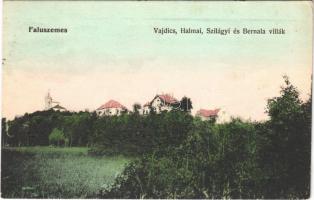 1906 Balatonszemes, Faluszemes; Vajdics, Halmai, Szilágyi és Bernala villák