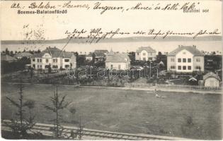 1914 Balatonszemes, Szemes-Balatonfürdő; Balatoni sor, villák. Kohn Miksa kiadása