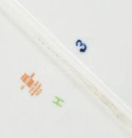 Zsolnay Pompadour I. mintás porcelán süteményes készlet. Kézzel festett, jelzett, hibátlan. Tál mére...