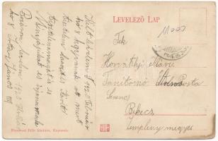 1920 Kaposvár, Államvasutak nevelő- és tápintézete, étterem belső. Fenyvesi Béla kiadása (EK)