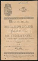 Magyarország nemes családjainak genealógiája. Genealogia Familiarum Nobilum Hungariae. II. rész: L-Z. (17. sz. jegyzék.) Bécs.,(1894), Kende S.,(Hoffmann Hugó-ny.), 35 p. Kiadói papírkötés, jó állapotban