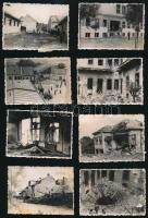 1941. június 26. Kassa a bombázás után, 12 db fotó, közte több foltos, 6×8,5 cm / Košice, Slovakia, after bombing, 12 photos with faults