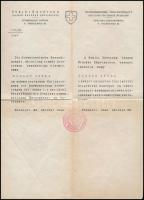 1944 Bp., Svájci Nagykövetség által kiállított igazolás arról, hogy nevezett személy svájci csoportos útlevélben szerepel / Schutzpass, protective document for Hungarian Jew
