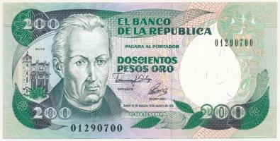 Kolumbia 1992. 200P T:I Colombia 1992. 200 Pesos C:UNC Krause P#429