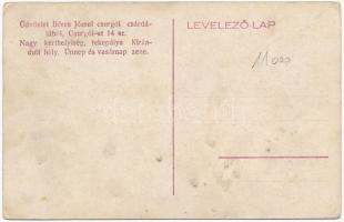 Csurgó, Béres József csárdája, kerthelyiség, Haggenmacher kőbányai és budafoki sör. Csurgói út 14. (...