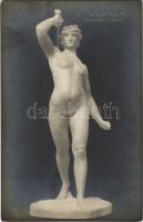 La Combattante. A. Nordenholz, Berlin / Erotic nude lady sculpture