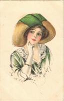1914 Lady with hat. Paul Heckscher Serie 1025/3. s: Ford Harper (EB)