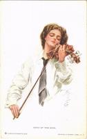 Song of the Soul. Lady art postcard. Reinthal & Newman Series 108. s: Harrison Fisher (EK)