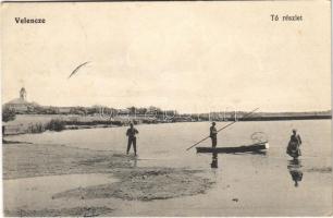 1914 Velence, tó részlet, halászok