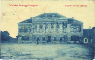 1907 Csurgó (Somogy), Magyar Korona szálloda. W.L. 534. (Rb)