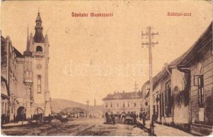 1908 Munkács, Mukacheve, Mukacevo; Rákóczi utca. W.L. 1184. / street (EK)