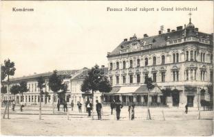 1915 Komárom, Komárnó; Ferenc József rakpart, Grand kávéház / quay, cafe (Rb)