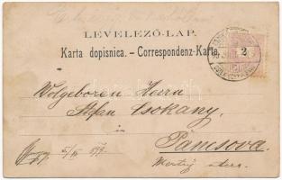 1899 (Vorläufer) Eszék, Osijek, Essegg; Fő tér, Felsőváros. Ottokar rechnitzer No. 22. / Glavni trg,...