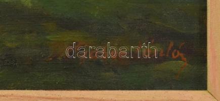 Gábor László jelzéssel: Zöldellő táj. Olaj, vászon. Fa keretben, 40,5x30,5 cm