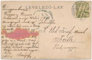 1906 Vöröstoronyi-szoros, Roter-Turm-Pass, Roterturmpaß, Pasul Turnu Rosu; Magyar-román határ a Vörö...