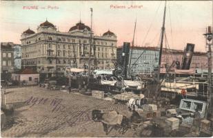 Fiume, Rijeka; Porto, Palazzo Adria / port, steamship, palace hotel