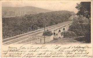 1902 Pozsony, Pressburg, Bratislava; Vörös híd, vasúti híd. Bediene dich allein / railway bridge (EK)