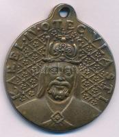 Csehszlovákia DN "Karlstein / IV. Károly - A nemzet atyja" Br emlékérem füllel (40mm) T:2-...