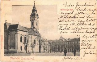 1903 Losonc, Lucenec; Kubinyi tér, templom / square, church