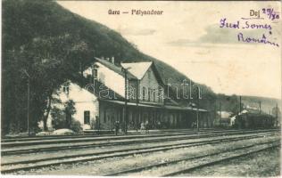 1930 Dés, Dej; pályaudvar, vasútállomás / Gara / railway station (EK)