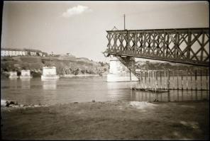 cca 1941 A szerbek által felrobbantott péterváradi híd, 4 db fotónegatív, 6×9 cm