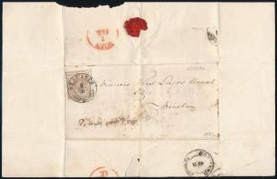 1851 Deák Ferenc (1803-1876) államférfi, miniszter autográf levele Kehidai birtokáról Bécsbe. A címz...