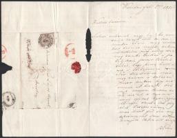 1851 Deák Ferenc (1803-1876) államférfi, miniszter autográf levele Kehidai birtokáról Bécsbe. A címz...