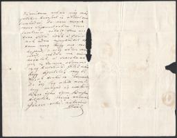 1851 Deák Ferenc (1803-1876) államférfi, miniszter autográf levele Kehidai birtokáról Bécsbe. A címz...