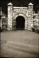 cca 1930-1940 Lillafüred, Szent István-cseppkőbarlang bejárata és a kisvasút alagútja, 2 db, 6×9 cm
