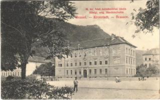 1911 Brassó, Kronstadt, Brasov; M. kir. felső kereskedelmi iskola / Handelschule / school (EK)