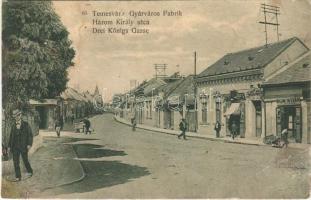 Temesvár, Timisoara; Gyárváros, Három Király utca, Blum István üzlete / Fabrik, Drei Königs Gasse / Fabric, street, shops (r)