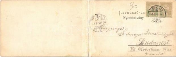 1906 Oravica, Oravita; Két részes kihajtható panorámalap / 2-tiled folding panoramacard (r)