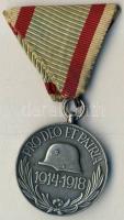 1918. "Pro Deo et Patria-Magyar Háborús Emlékérem" ezüstözött Br kitüntetés, szalaggal T:2