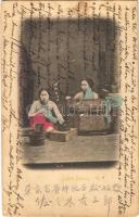 1906 Japanese folklore, ladies bathing (EB)