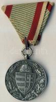 1918. "Pro Deo et Patria-Magyar Háborús Emlékérem" ezüstözött Br kitüntetés, szalaggal T:2