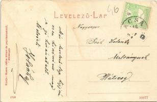 Hátszeg, Hateg; Központi szálloda, utca, üzlet. Mester János kiadása 1713. / hotel, street, shop / A...